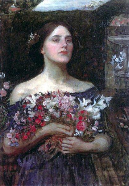 John William Waterhouse Gather Ye Rosebuds Norge oil painting art